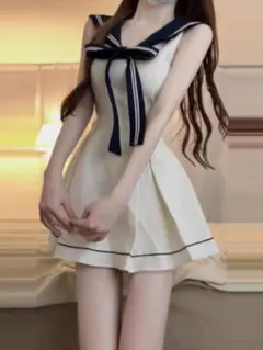 セーラーカラー✭ミニ丈ワンピース★デート女子会お出かけ用