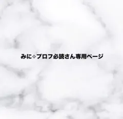 みに︎✧プロフ必読さん専用ページ