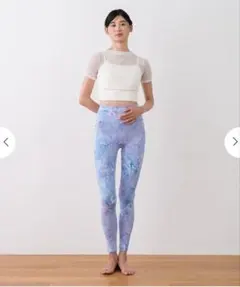 チャコット　ボタニカルプリントシアーTシャツとレギンスのセット チャコット ボタニカルプリントシアーTシャツとレギンスのセット