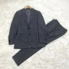 美品◇HILTON セットアップスーツ GUABELLO グレー　チェック