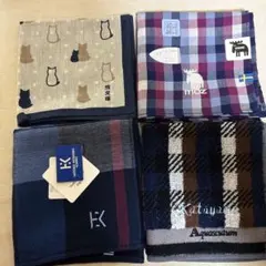 メンズ　ハンカチ 4枚セット