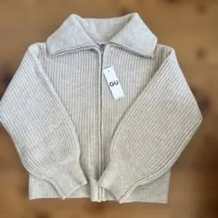 GU パフィータッチジップニットブルゾン　Lサイズ 未使用