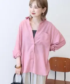 新品未使用 タグ付 アメリカンホリック シアーボイルオーバーシルエットシャツ Mのサムネイル