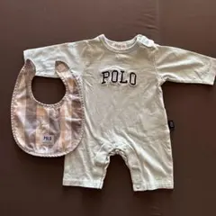 美品✨POLO 長袖ロンパース 60cm スタイのサムネイル