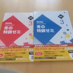 冬の特訓ゼミ 中3 英語・数学 2冊セット