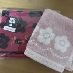 MARY QUANT 花柄タオルハンカチ 2枚セット