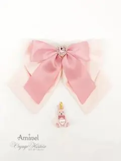 ★ Amavel Fluffy Jewels Bunnyリボンブローチ ★のサムネイル