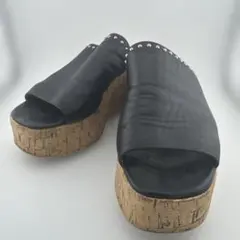 JW ANDERSON サンダル 厚底 コルク スタッズ 黒 36のサムネイル