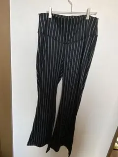 JOY LAB スラックス 【XXL 】黒白 ストライプ　ストレッチ
