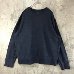 E430古着　トレーナー　スウェット　紺　無地　90s Y2K