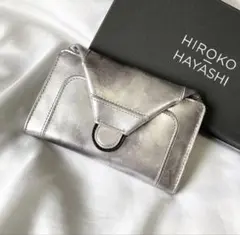 ヒロコハヤシ 長財布新品同様  - シルバー ヒロコ ハヤシ HIROKO HAYASHI FRANGIA（フランジャ）長財布ミニ