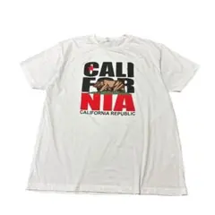 グラフィックTシャツ　カリフォルニアパブリック　ホワイト　2XL 古着　8gのサムネイル