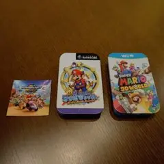 NintendoTOKYO限定プチ缶　サンシャイン、3Dワールド、ステッカー
