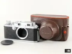 【ジャンク品】キヤノン　CANON　4Sb改　ボディ　純正本革速写ケース付き ジャンク品】キヤノン CANON 4Sb改 ボディ 純正本革速写ケース