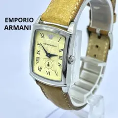 28 ARMANI アルマーニ シルバー スクエア 純正バンド 稼働品のサムネイル