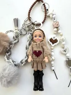 AYAマテル社正規品　バービーチェルシードールチャーム　Cロゴあり Barbie - USAバービー チェルシーマテル社キーリング正規品