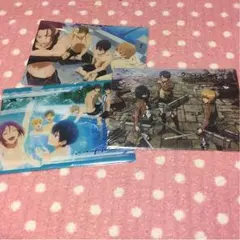 Free!、進撃の巨人クリアファイル3点セット