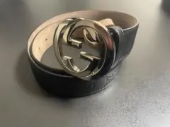 【極美品】GUCCI インターロッキングG グッチ シグネチャー レザー ベルト