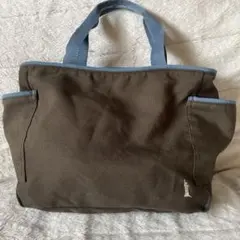 トートバッグ ブラウン×ブルー