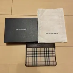 BURBERRY 二つ折り財布 がま口 チェック柄 箱・保存袋付きのサムネイル