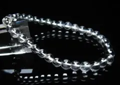 天然石最高級品ヒマラヤ水晶ブレスレット 6㎜玉サイズ15.8㎝。