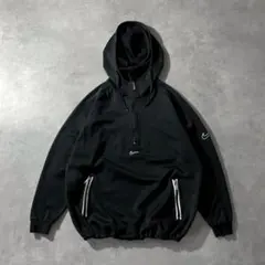 90s NIKE half zip hoodie black y2k XL 希少