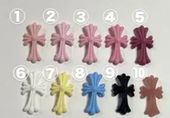 ネイルパーツ　クロス　3Dパーツ　十字架　ゴシック　クロムパーツ