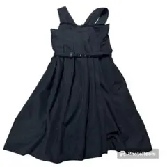 美品 コムデギャルソン プリーツ　縮絨　ジャンパースカート　巻きワンピース