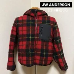 JW ANDERSON ジェイダブルアンダーソン チェック柄 もこもこフリース