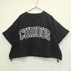 レピピアルマリオ　半袖ロゴスウェット　Ｔシャツ　Ｍ　クロップド丈　ドローコード