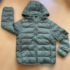 フード付きダウンコート 150 オリーブグリーン