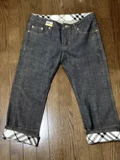 【S•XS】BURBERRY BLUE LABEL クロップドデニム チェック