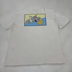 トムとジェリー バックプリント Tシャツ F 白のサムネイル