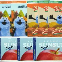 Y　アサヒ飲料　パペットスンスンクリアファイル　★3種8枚★
