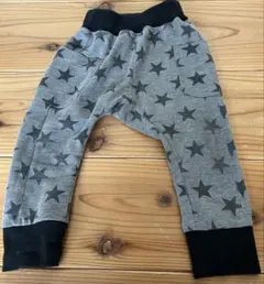 パンツ 80 男の子 星柄 グレー 春 秋 ズボン