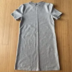 ZARA 半袖ニットワンピース ライトグレー