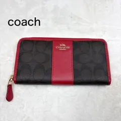 コーチ COACH 財布 長財布 ラウンドファスナー シグネチャー レザー