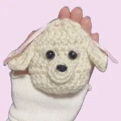 ハンドメイド品♡編み物♡手編みの赤ちゃんわんこ巾着ポーチ♡レトリバー