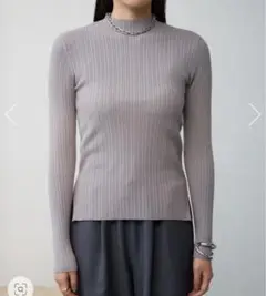 AZUL by MOUSSY ランダムリブハイネックニットトップス
