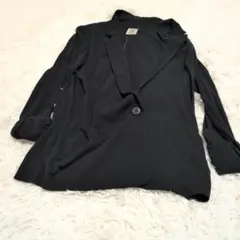 美品「MICHEL KLEIN」テーラードジャケットブラック系黒系「38」のサムネイル