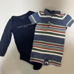 【美品】ラルフローレン 半袖ロンパース 75 トミー ヒルフィガー 肌着 80