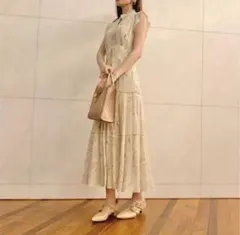 店舗購入正規品 SNIDEL スナイデル ♡ フラワーバックリボンワンピース