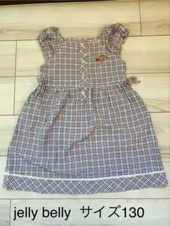 130 cm 女の子　ワンピース　ノースリー　夏　チェック　かわいい　ゆったり