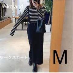 niko and... ニコアンド　M ストレッチサス付きワークスカートのサムネイル