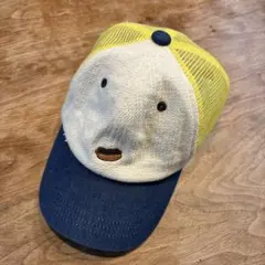 BEAMS mini 動物顔キャップ イエロー/ネイビーのサムネイル