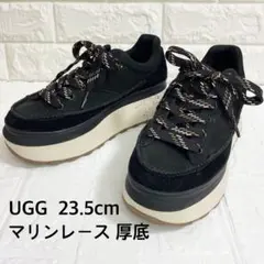 【極美品】UGG マリン スリッポン 厚底 スニーカー 23cm 黒 極美品】UGG マリン スリッポン 厚底 スニーカー 23cm 黒 - メルカリ
