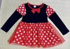 なりきりミニーマウス風ドット柄ワンピース