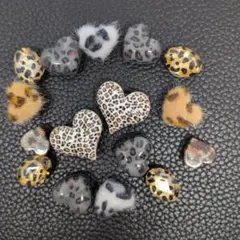 ジビッツ クロックス レオパード　ヒョウ柄　ハート　Y2K　 ⑺