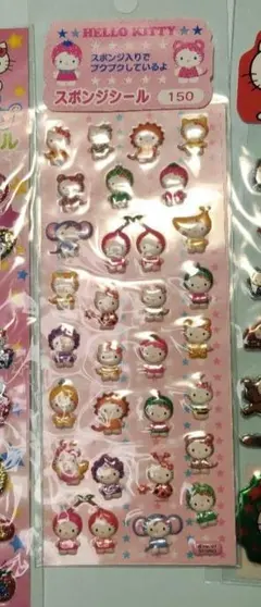 ♡*様 サンリオ ハローキティ ぷくぷくシール 立体ステッカー 平成レトロ
