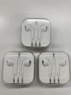 【新品未使用3個】Apple 純正 有線イヤホン ジャックタイプ　マイク付き